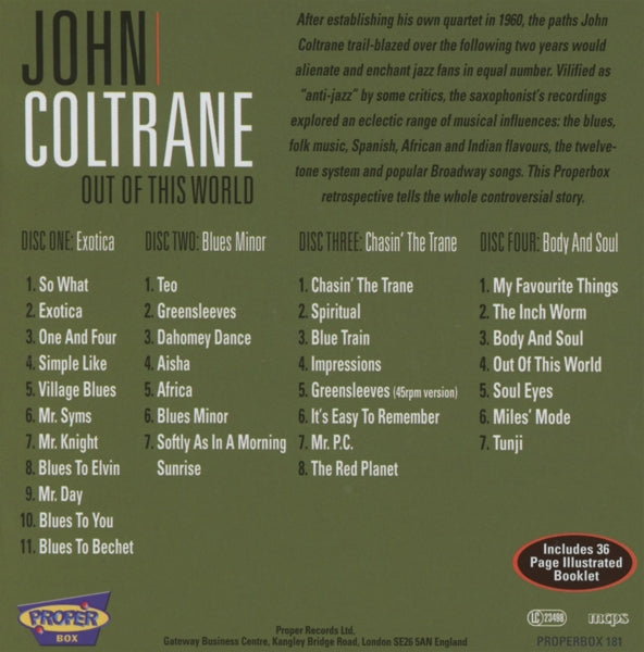 John Coltrane - Out Of This World (4CD boxset inkl. booklet)
