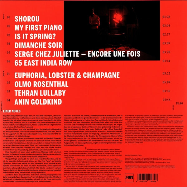 Malakoff Kowalski - My First Piano (black LP)