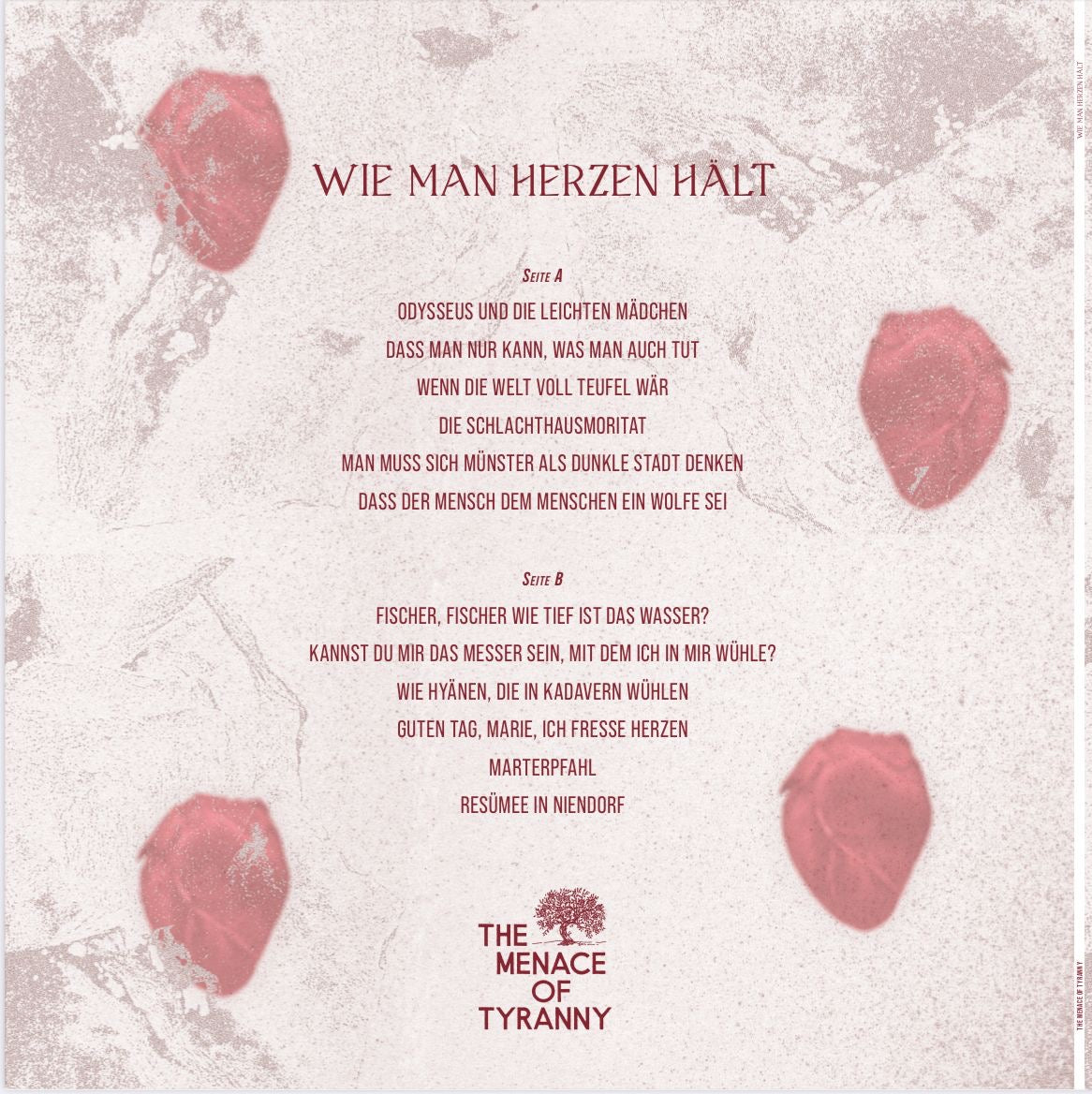 The Menace of Tyranny - Wie man Herzen hält (CD)
