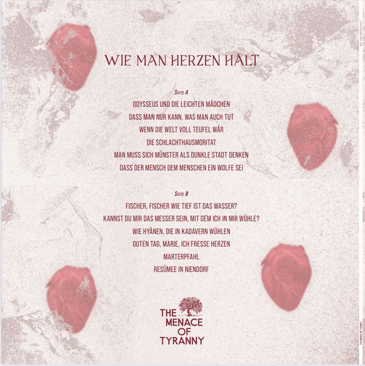 The Menace of Tyranny - Wie man Herzen hält (black LP)