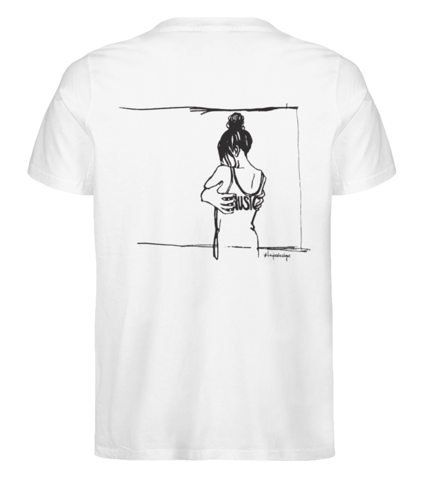 Getoese T-Shirt mit schwarzem Brustprint, verschiedene Farben (Größen XS bis 5XL)