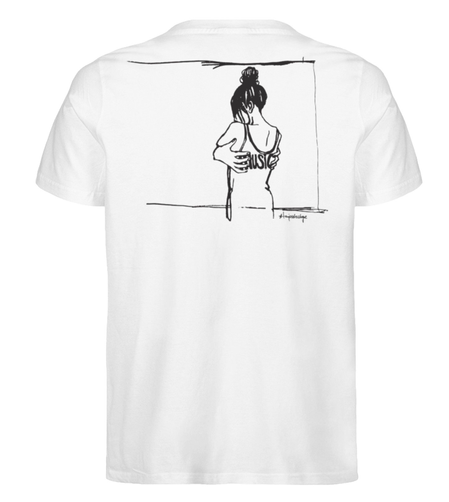 Getoese T-Shirt mit zentriertem, schwarzen Print, verschiedene Farben (Größen XS bis 5XL)