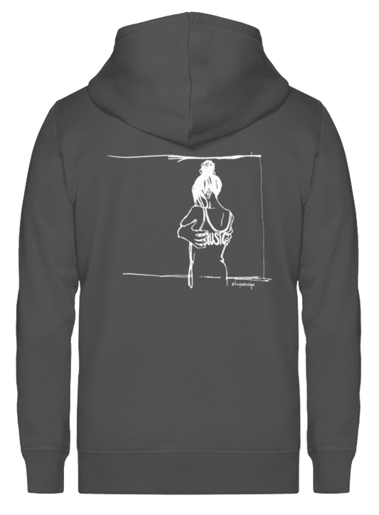 Getoese Zipper mit weißem Print, verschiedene Farben (Größen XS-3XL)