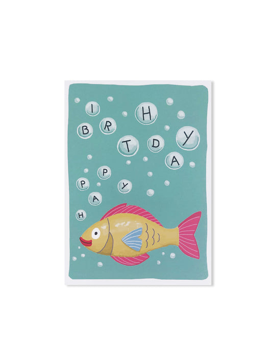 Happy Birthday Fisch (Design-Postkarte)