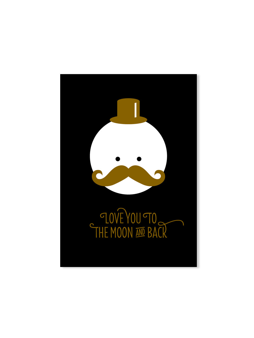 Love you to the moon and back (Design-Postkarte)