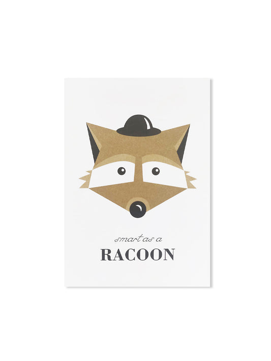 Smart as a rakoon (Design-Postkarte)