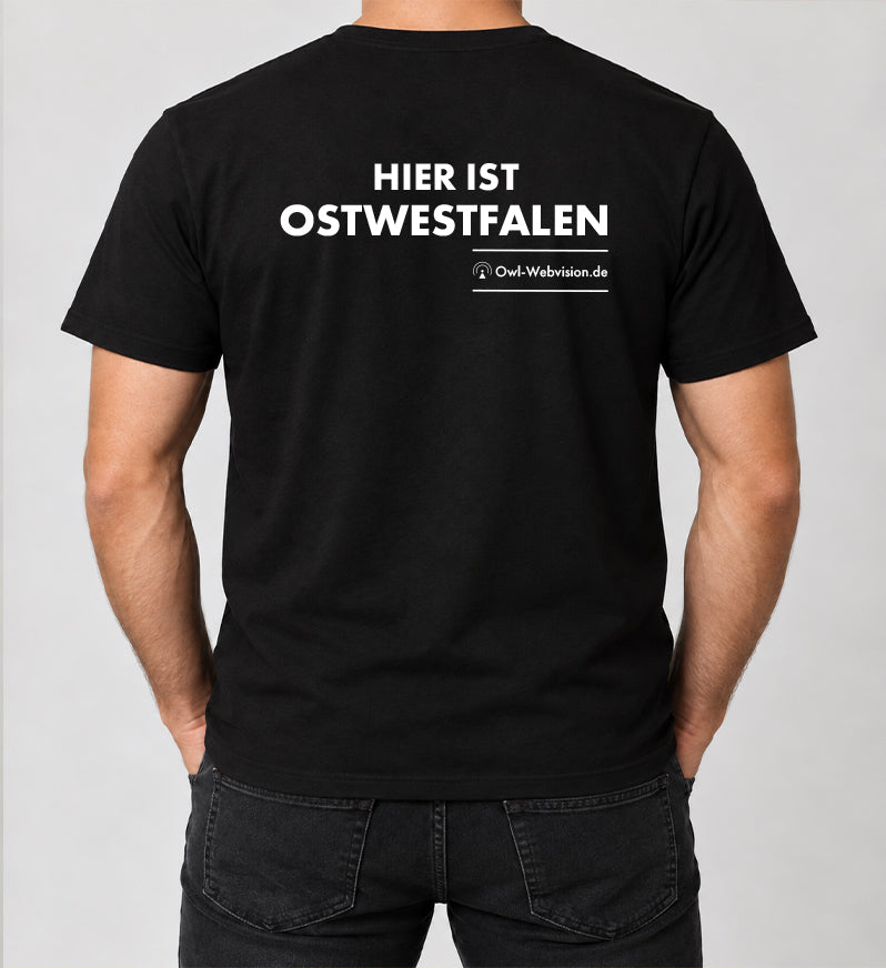 OWL Webvision T-Shirt "Muss ja", schwarz (Größen M bis 2XL)