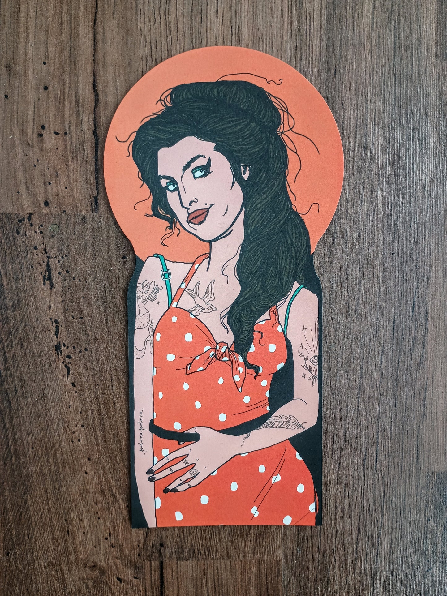 Amy Winehouse (Design-Postkarte)