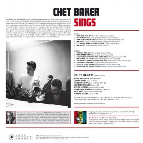Chet Baker - Sings (black LP)