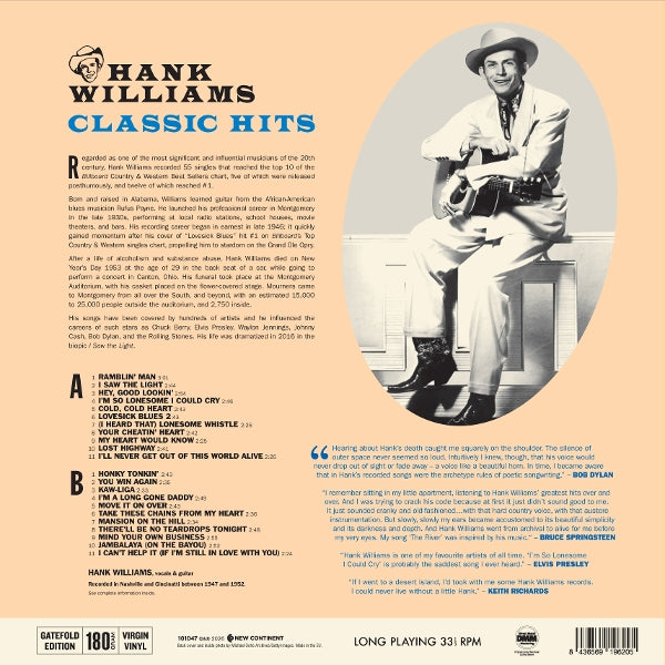 Hank Williams - Classic Hits (black LP)