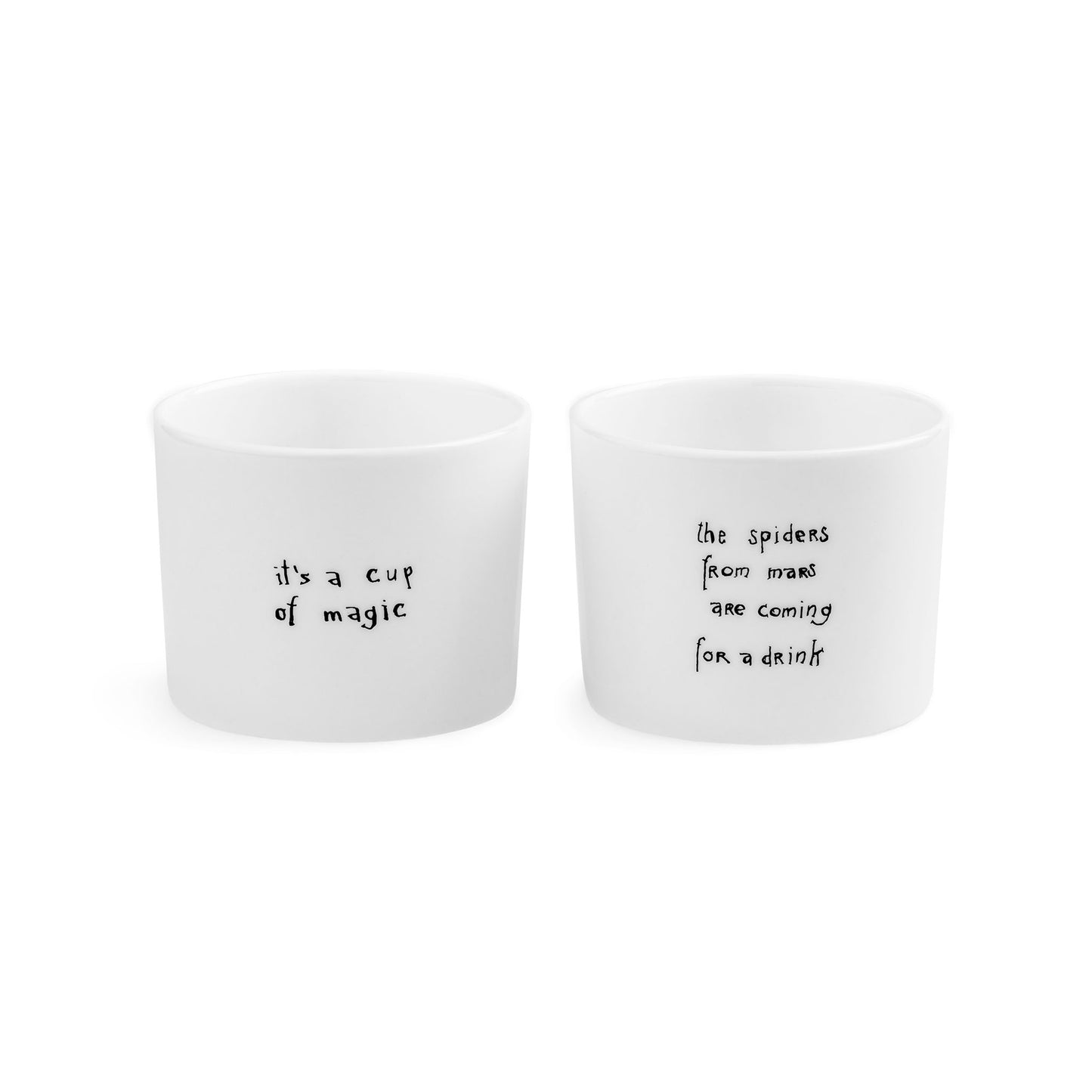Freddie Mercury & David Bowie (2er Espressotassen-Set)
