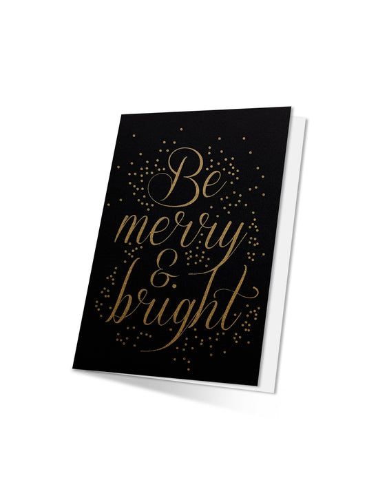 Be merry & bright (Design-Klappkarte mit Umschlag)