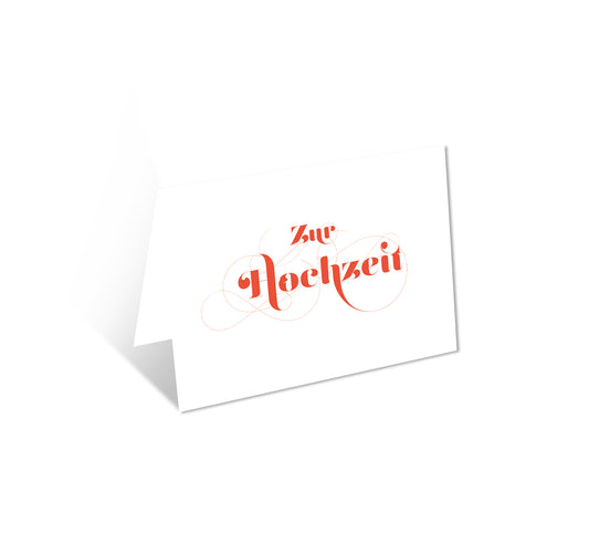Zur Hochzeit (Design-Klappkarte mit Umschlag)