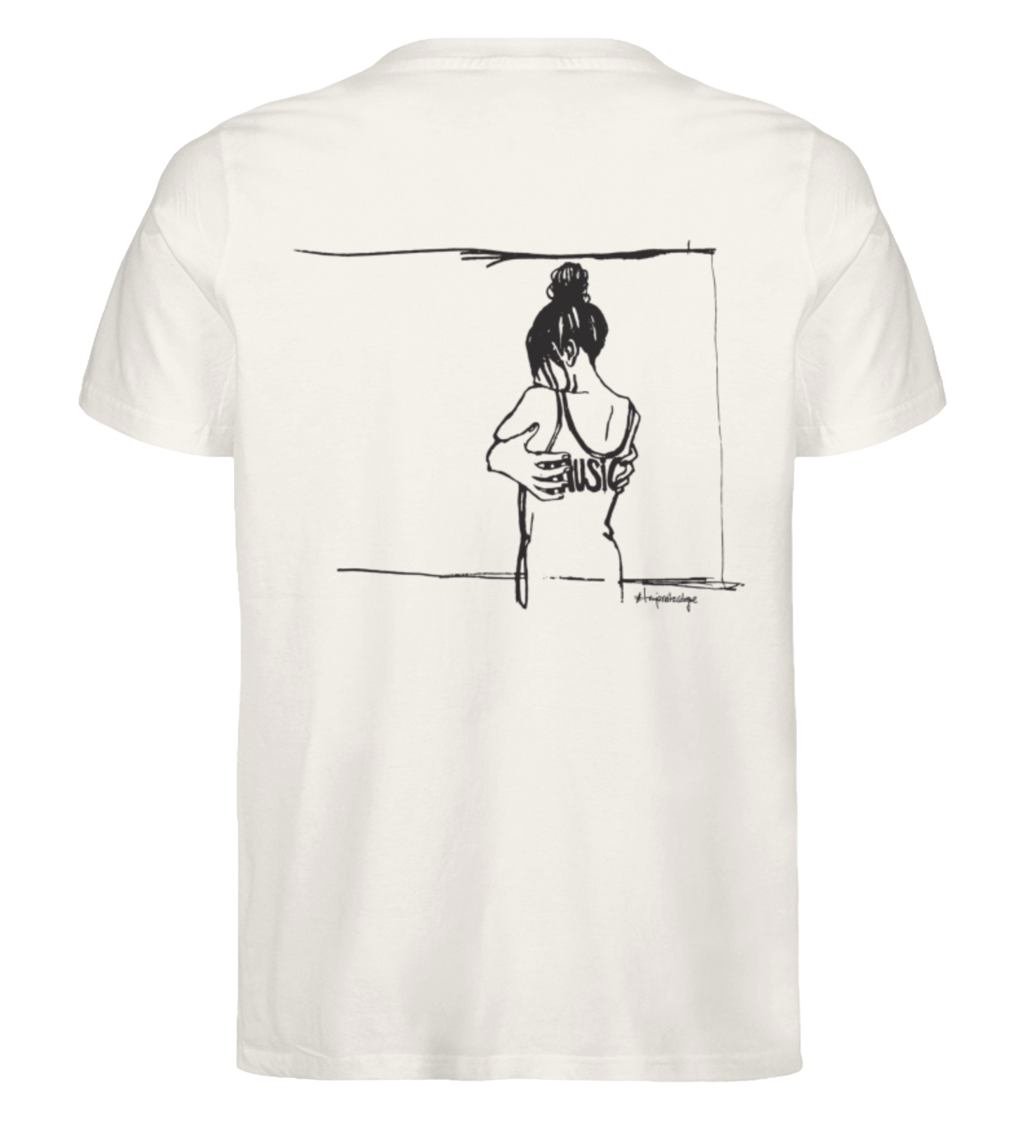 Getoese T-Shirt mit schwarzem Brustprint, verschiedene Farben (Größen XS bis 5XL)