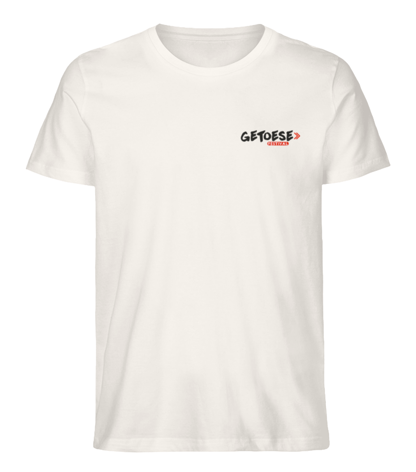 Getoese T-Shirt mit schwarzem Brustprint, verschiedene Farben (Größen XS bis 5XL)