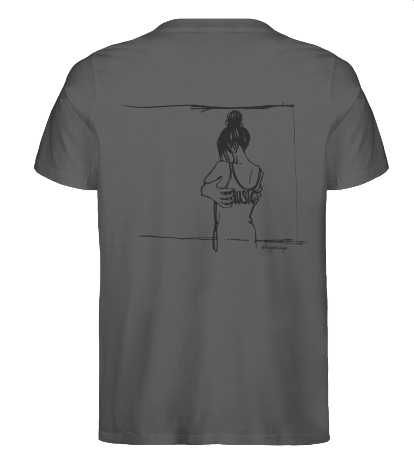 Getoese T-Shirt mit schwarzem Brustprint, verschiedene Farben (Größen XS bis 5XL)