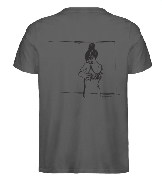 Getoese T-Shirt mit schwarzem Brustprint, verschiedene Farben (Größen XS bis 5XL)