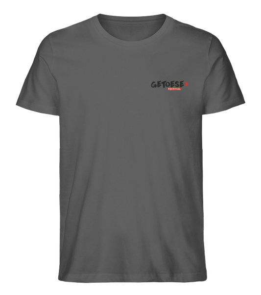 Getoese T-Shirt mit schwarzem Brustprint, verschiedene Farben (Größen XS bis 5XL)