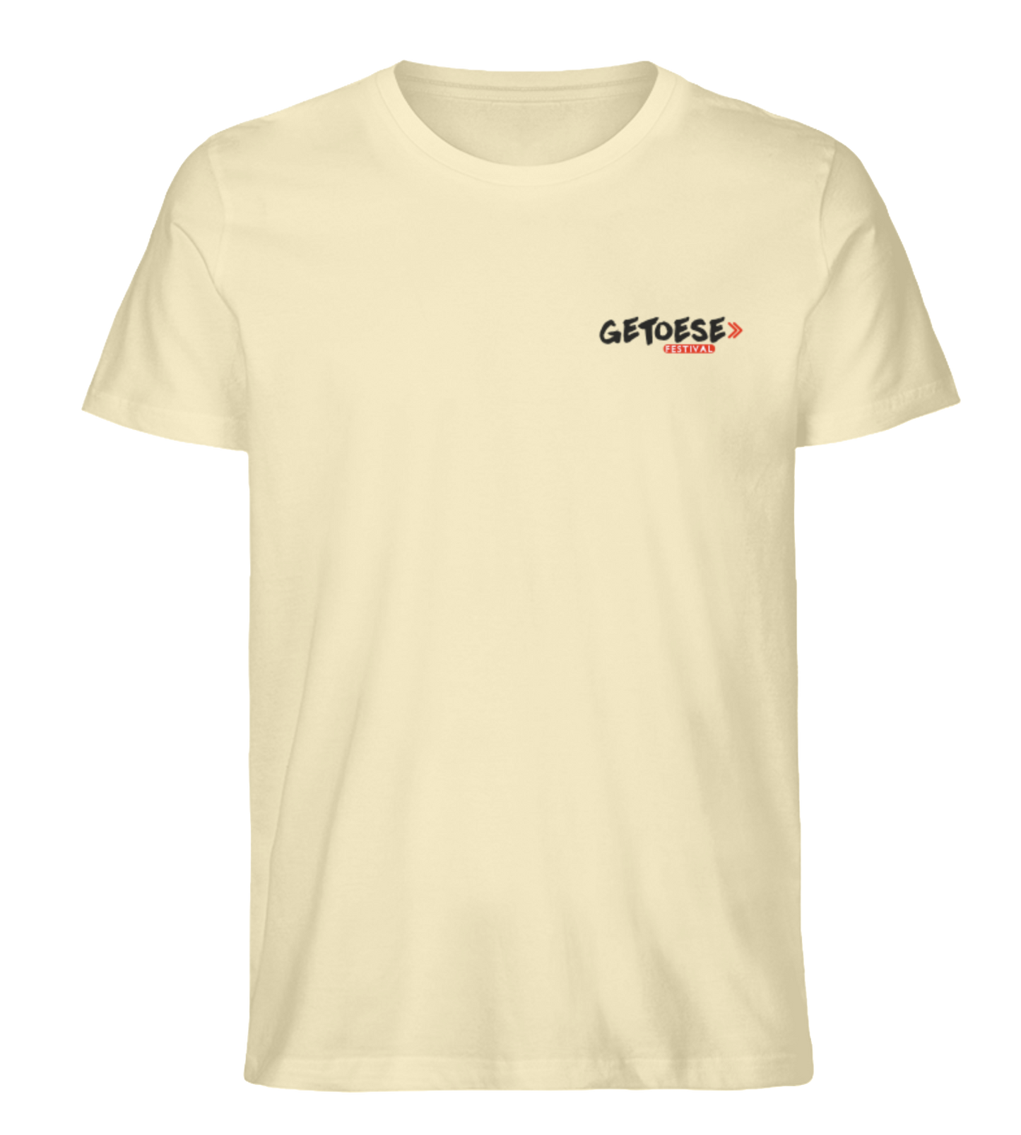 Getoese T-Shirt mit schwarzem Brustprint, verschiedene Farben (Größen XS bis 5XL)