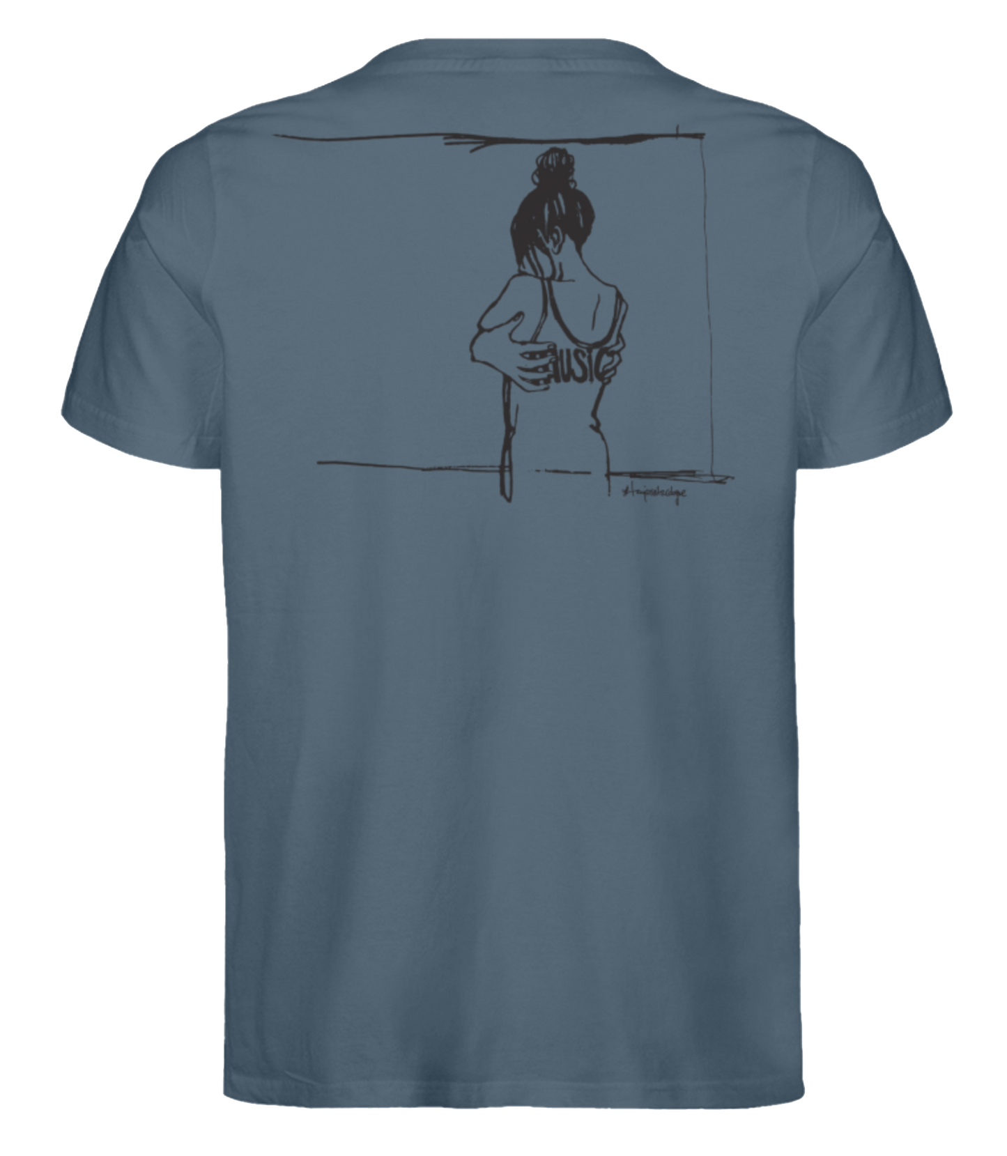 Getoese T-Shirt mit zentriertem, schwarzen Print, verschiedene Farben (Größen XS bis 5XL)