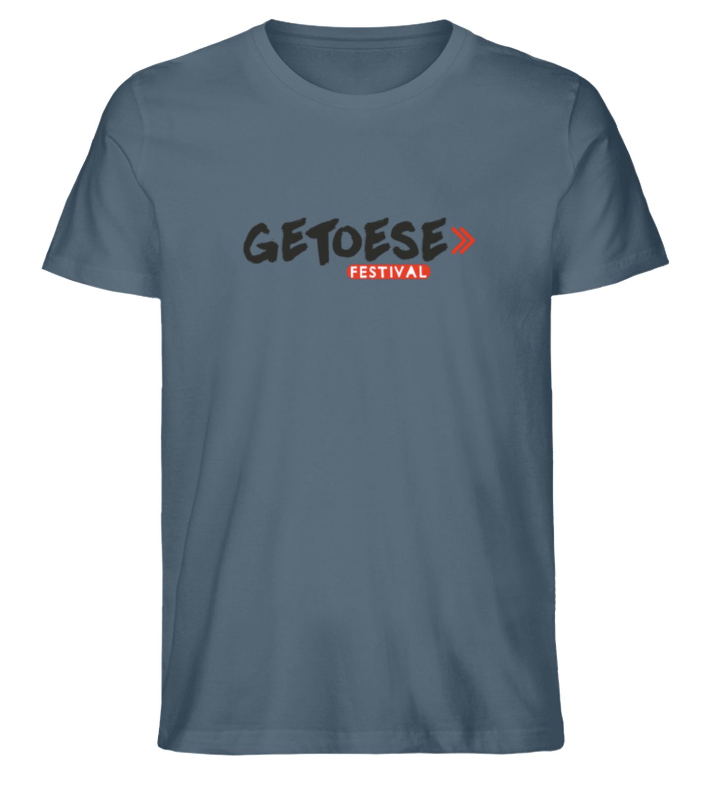 Getoese T-Shirt mit zentriertem, schwarzen Print, verschiedene Farben (Größen XS bis 5XL)