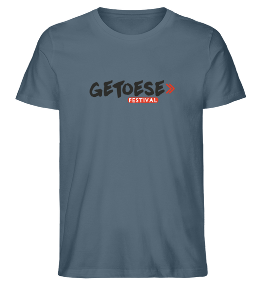 Getoese T-Shirt mit zentriertem, schwarzen Print, verschiedene Farben (Größen XS bis 5XL)