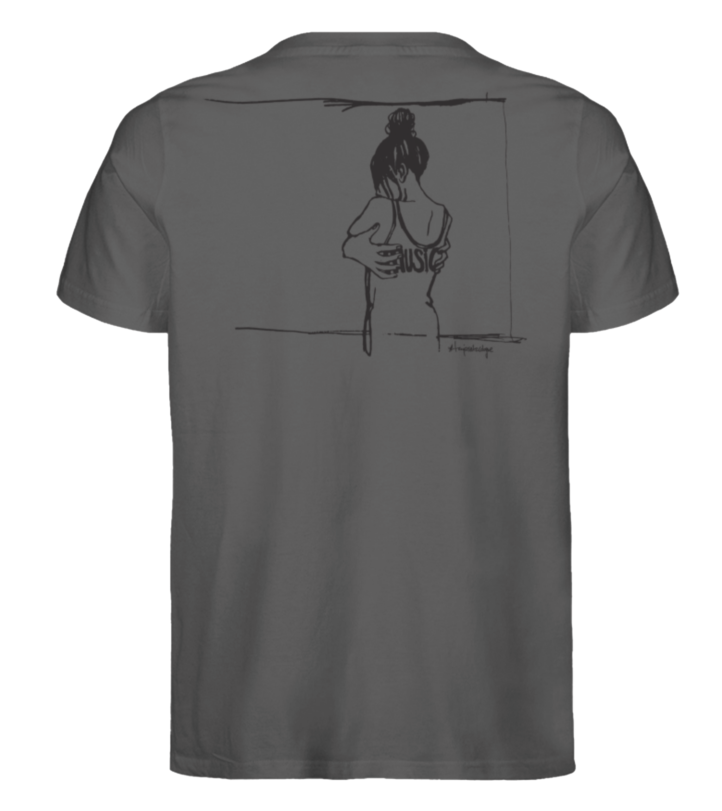 Getoese T-Shirt mit zentriertem, schwarzen Print, verschiedene Farben (Größen XS bis 5XL)