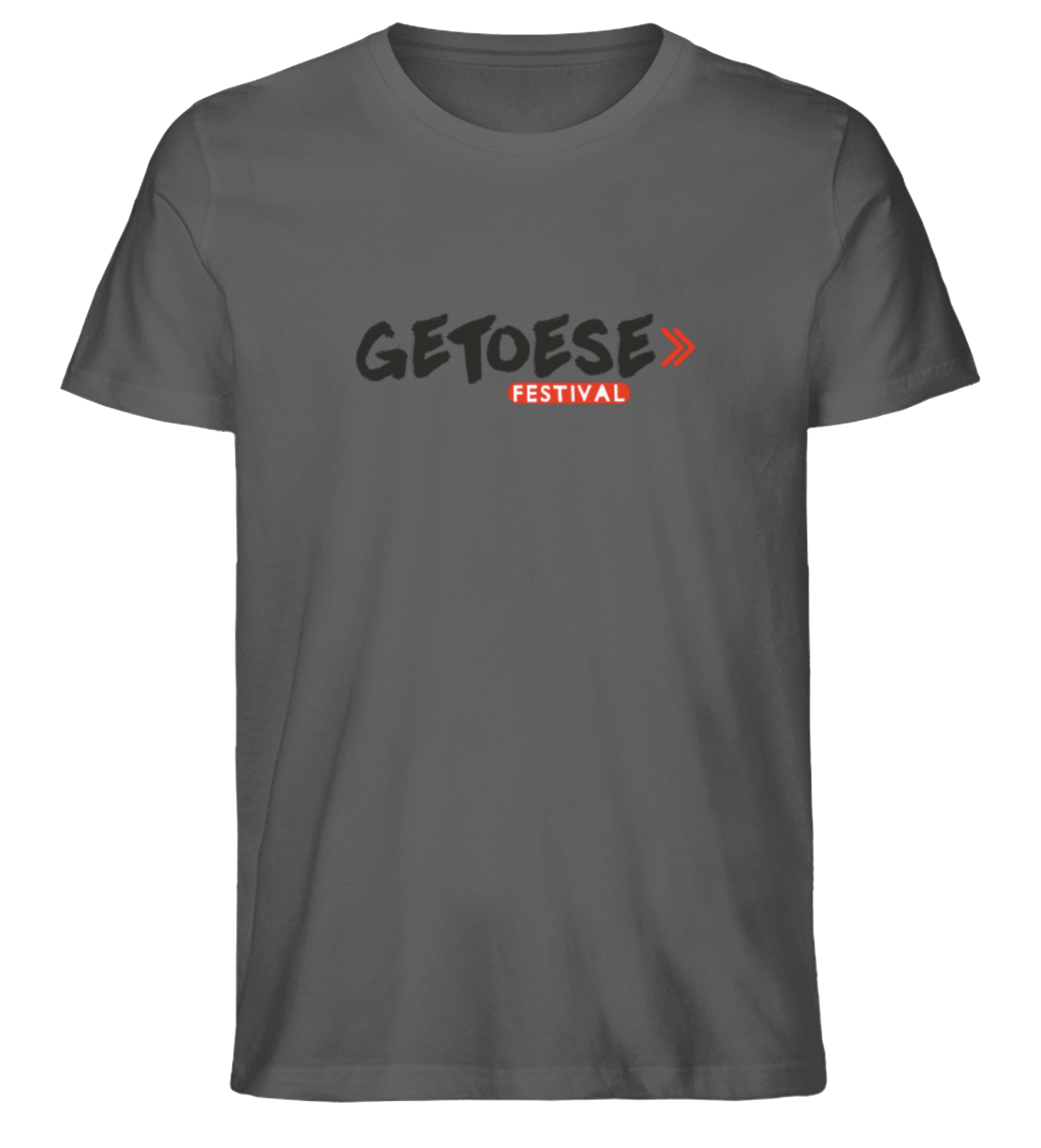 Getoese T-Shirt mit zentriertem, schwarzen Print, verschiedene Farben (Größen XS bis 5XL)
