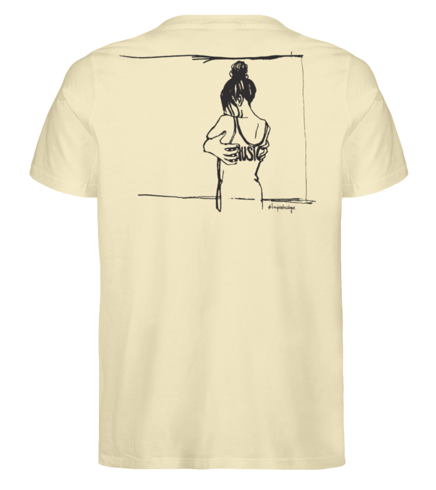 Getoese T-Shirt mit zentriertem, schwarzen Print, verschiedene Farben (Größen XS bis 5XL)