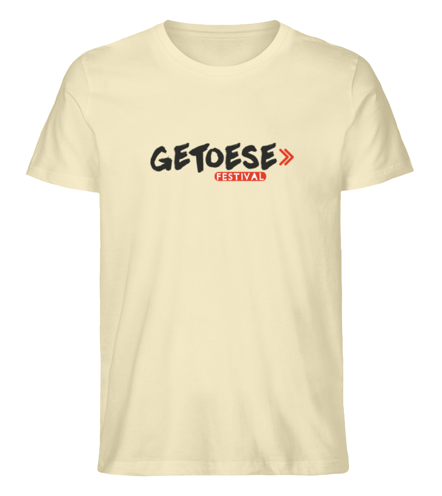 Getoese T-Shirt mit zentriertem, schwarzen Print, verschiedene Farben (Größen XS bis 5XL)