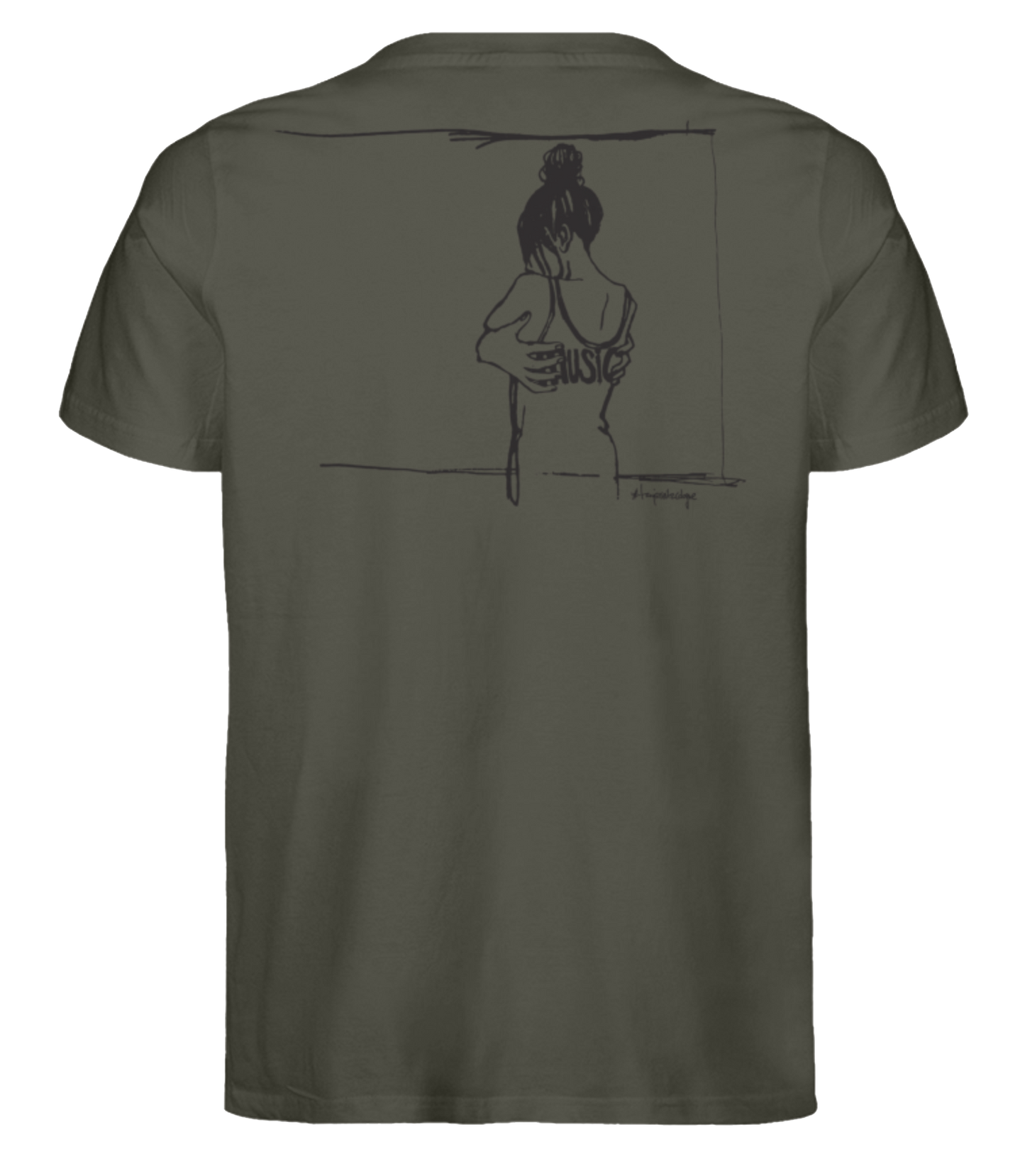 Getoese T-Shirt mit zentriertem, schwarzen Print, verschiedene Farben (Größen XS bis 5XL)