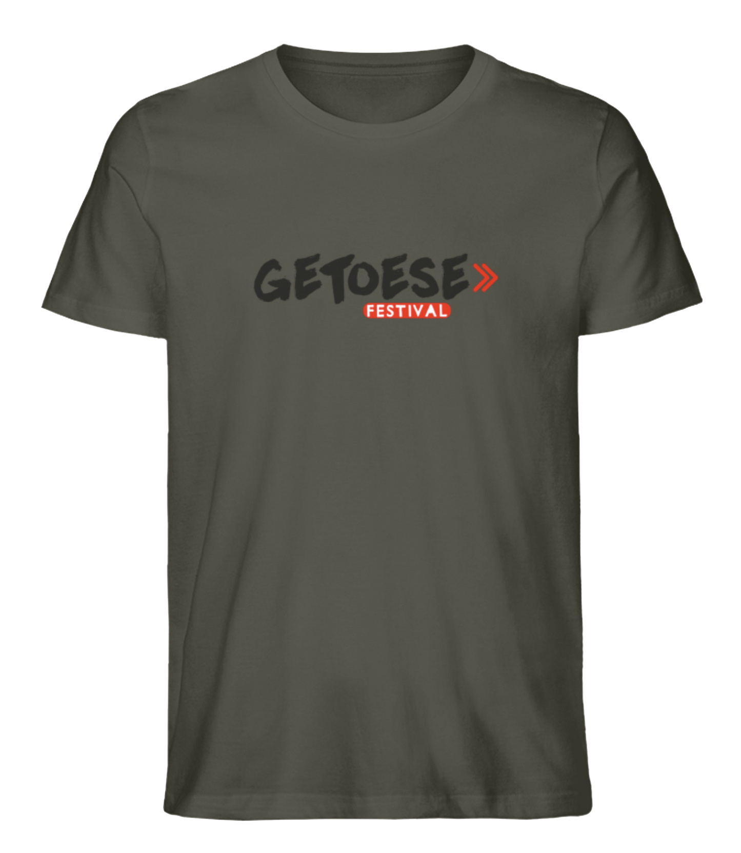 Getoese T-Shirt mit zentriertem, schwarzen Print, verschiedene Farben (Größen XS bis 5XL)