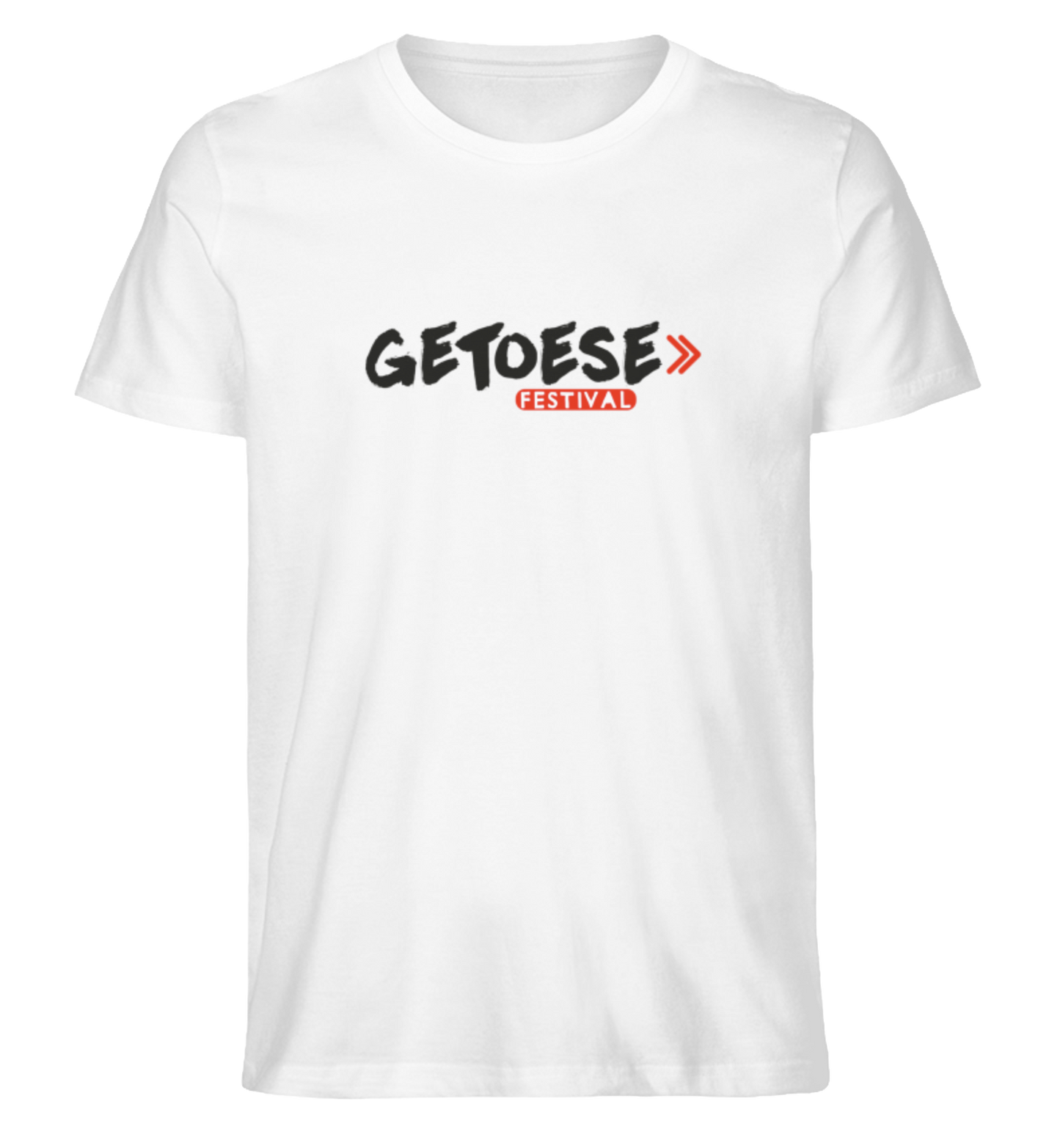 Getoese T-Shirt mit zentriertem, schwarzen Print, verschiedene Farben (Größen XS bis 5XL)