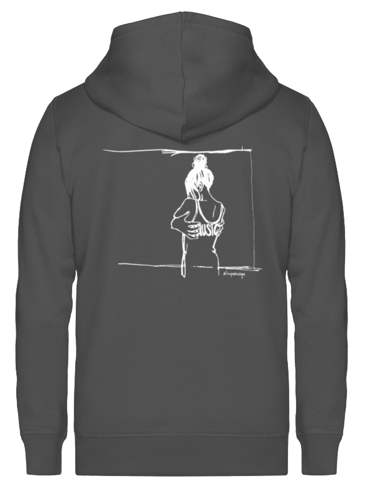 Getoese Zipper mit weißem Print, verschiedene Farben (Größen XS-3XL)