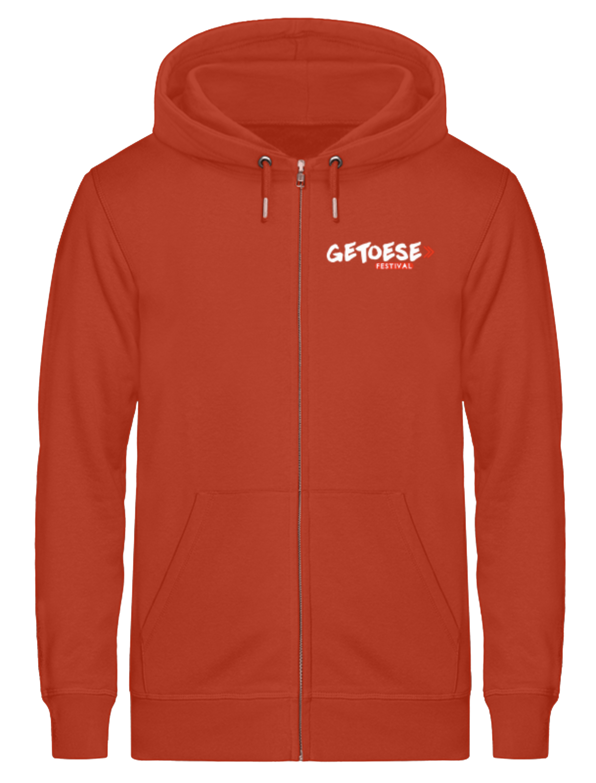 Getoese Zipper mit weißem Print, verschiedene Farben (Größen XS-3XL)