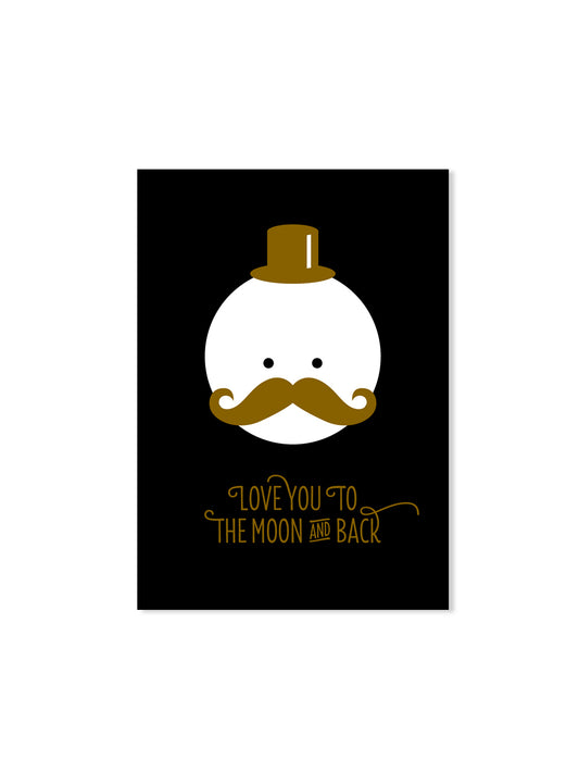 Love you to the moon and back (Design-Postkarte)
