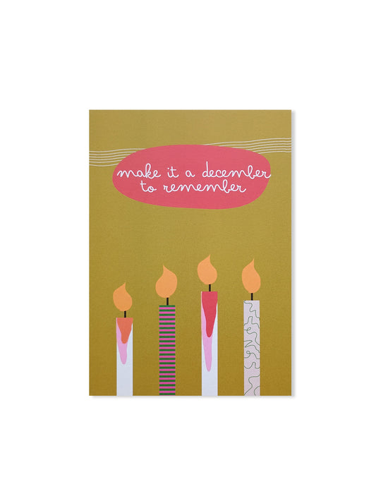 make it a december to remember (Design-Postkarte)