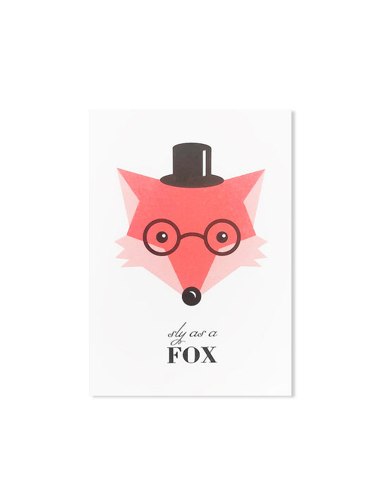 Shy as a fox (Design-Postkarte)