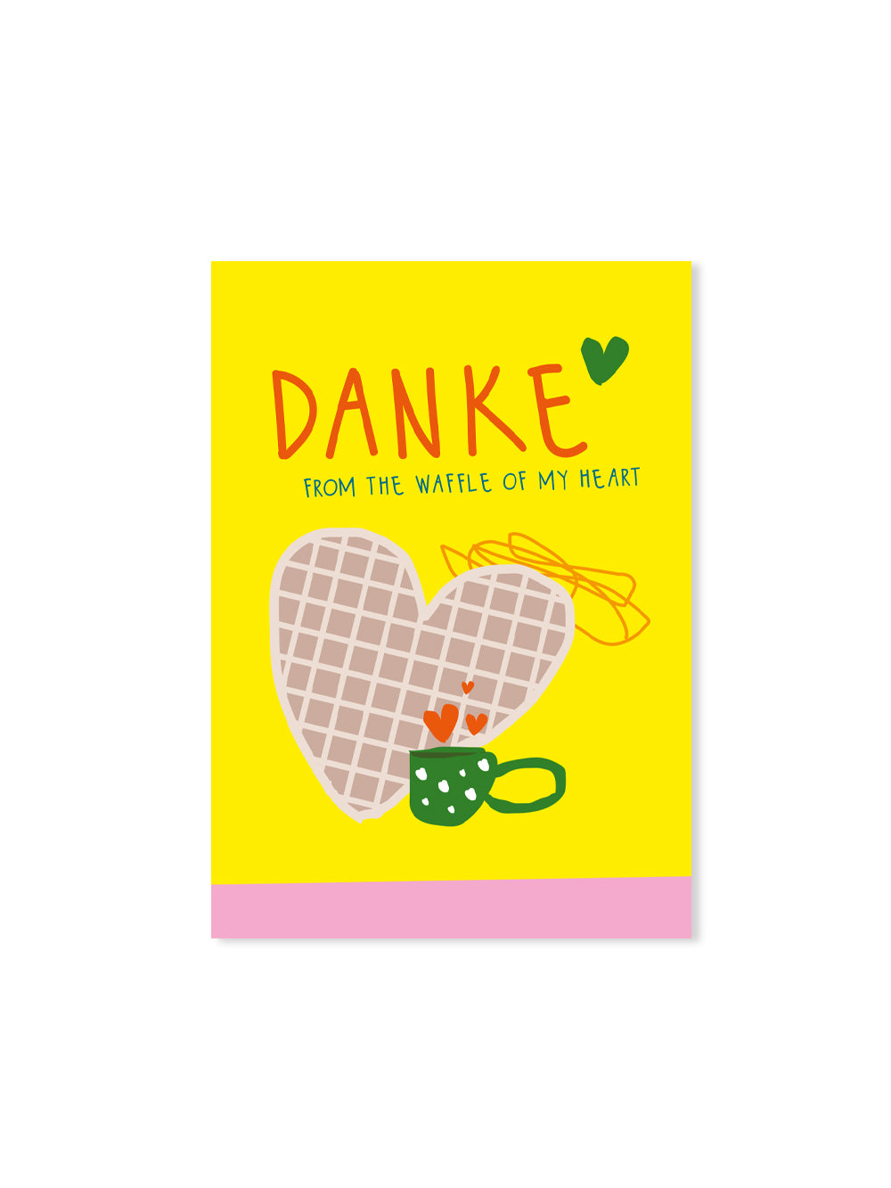 Danke from the waffle of my heart (Design-Postkarte)