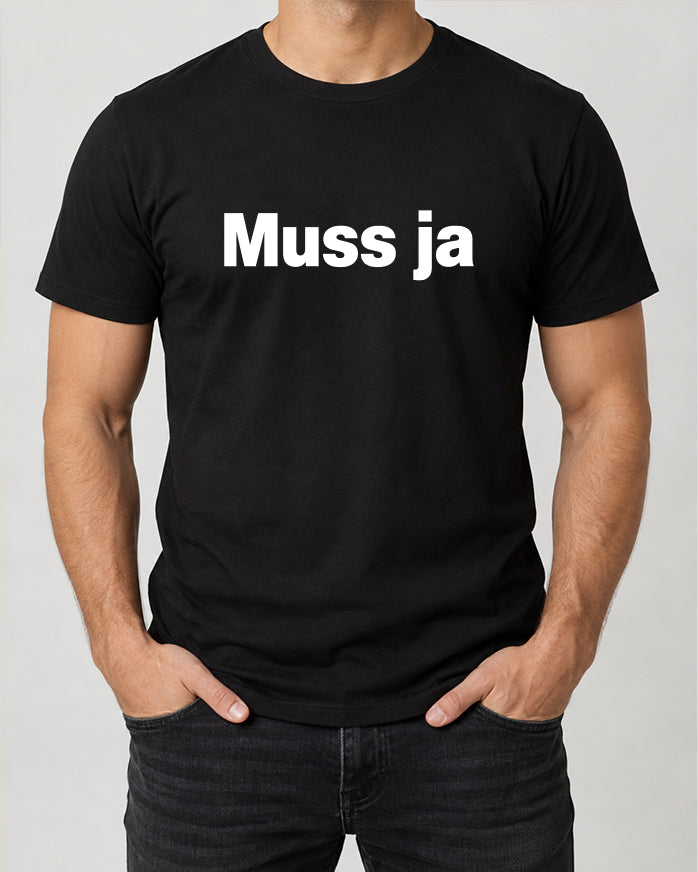 OWL Webvision T-Shirt "Muss ja", schwarz (Größen M bis 2XL)