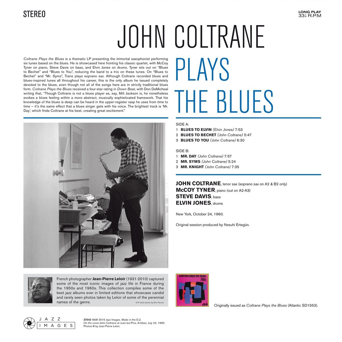 John Coltrane - Plays The Blues (black LP)