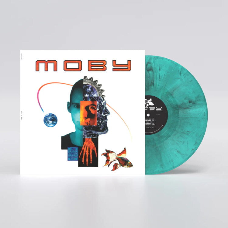 Moby - Moby (black & white marble on blue vinyl LP)