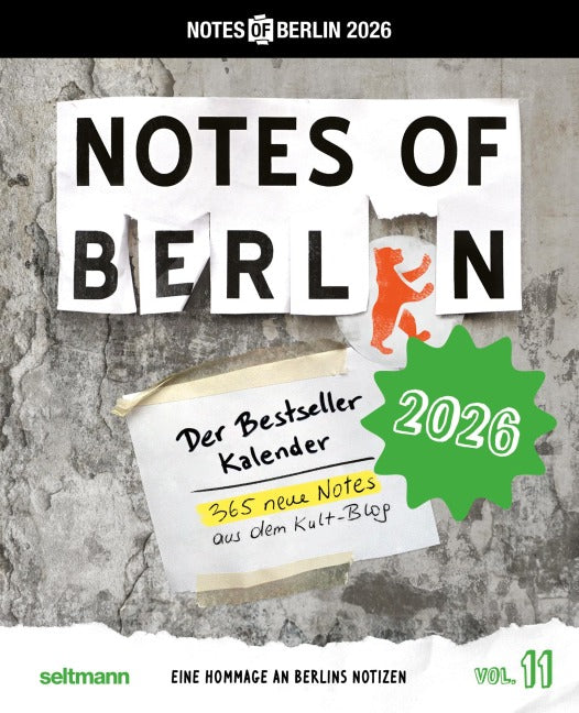 Notes of Berlin 2026 (Abreißkalender)