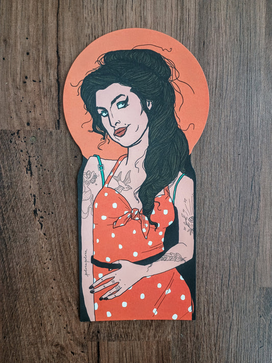 Amy Winehouse (Design-Postkarte)